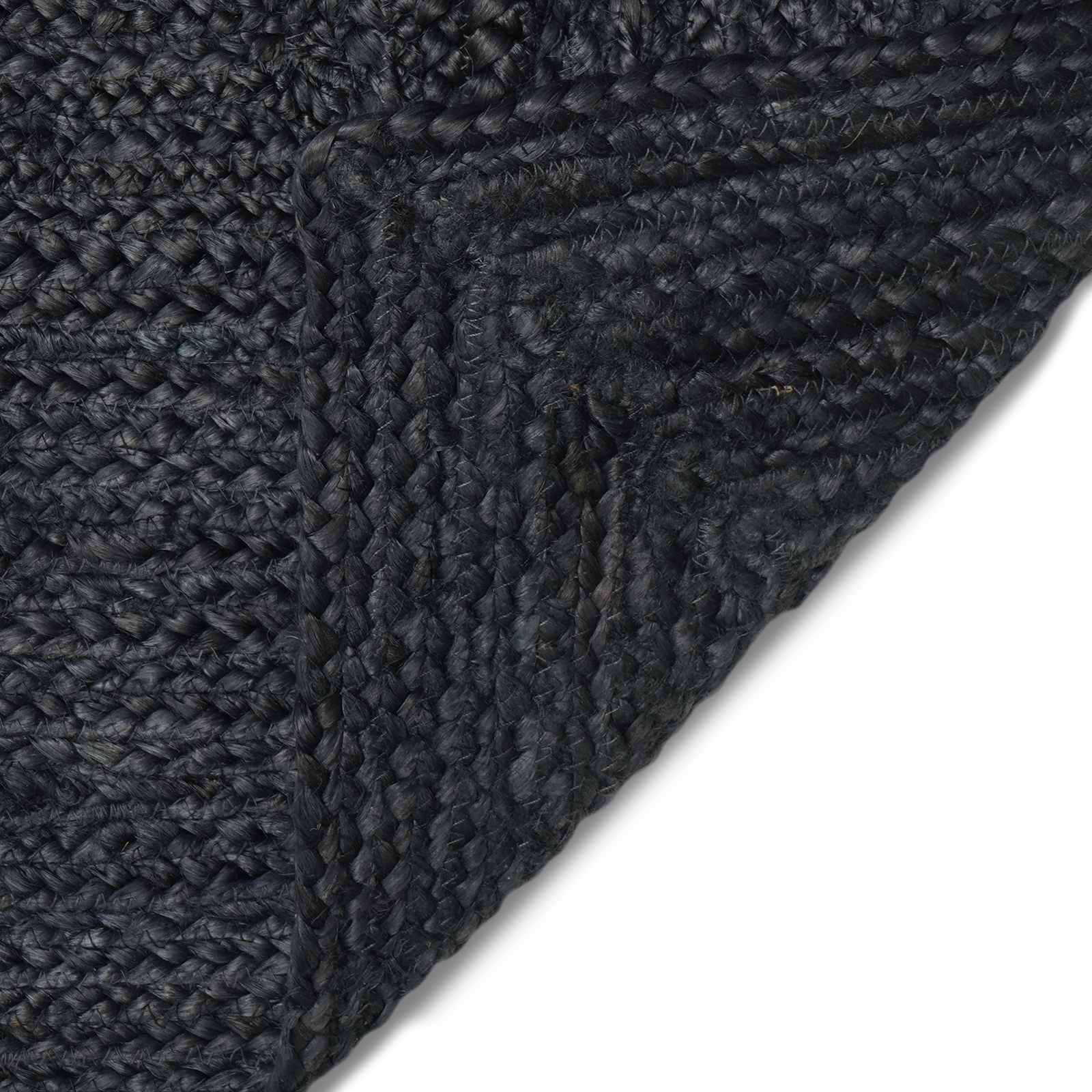 Vloerkleden Vierkant Donkergrijs 200 x 200 cm Jute – afbeelding 4