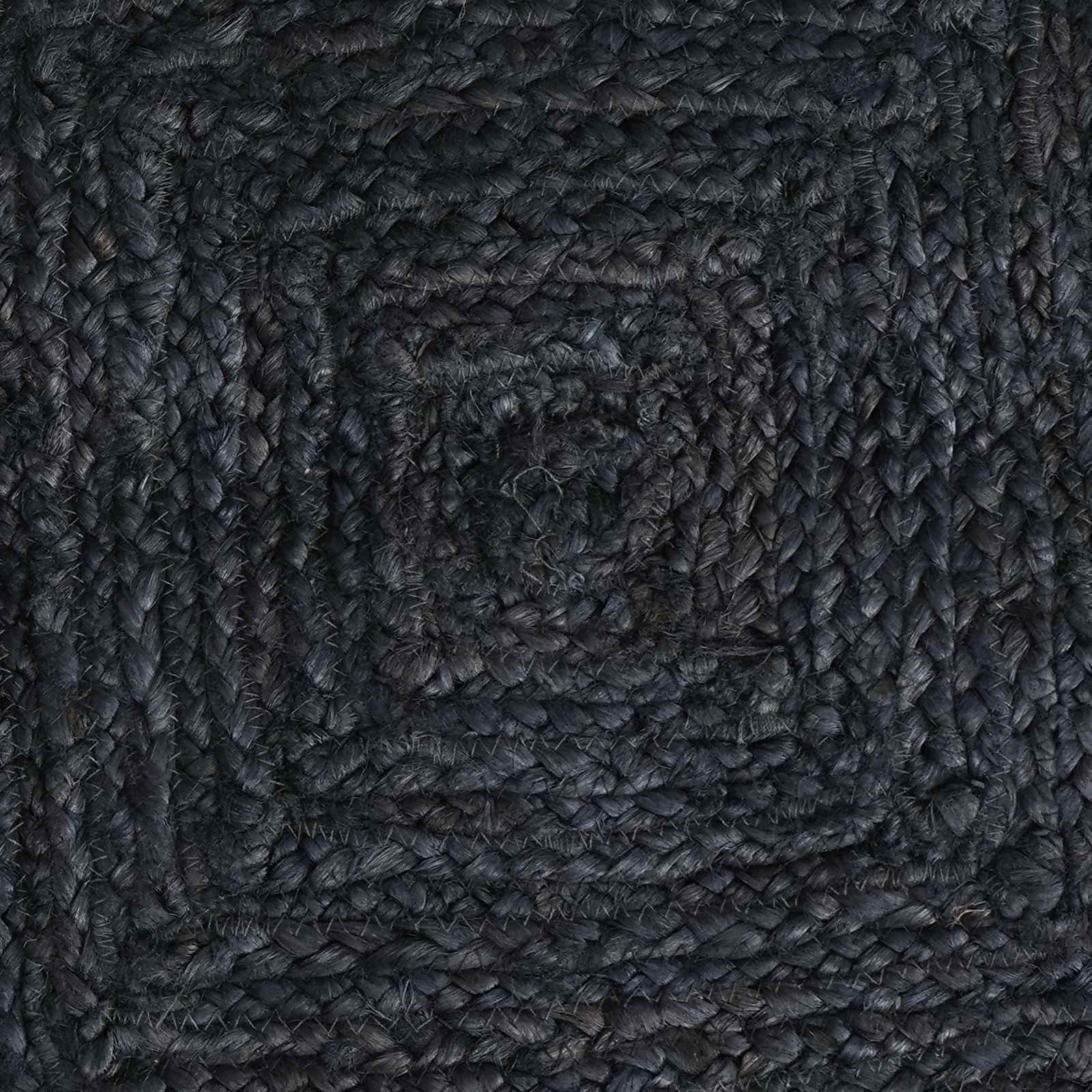 Vloerkleden Vierkant Donkergrijs 240 x 240 cm Jute – afbeelding 6
