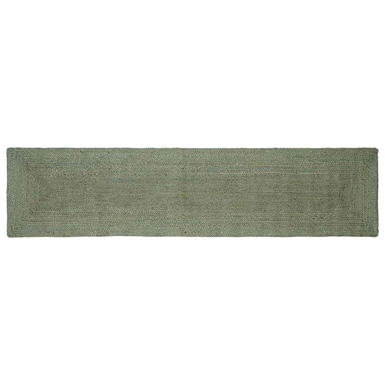 Vloerkleden Rechthoekig Olijfgroen 60 x 200 cm Jute