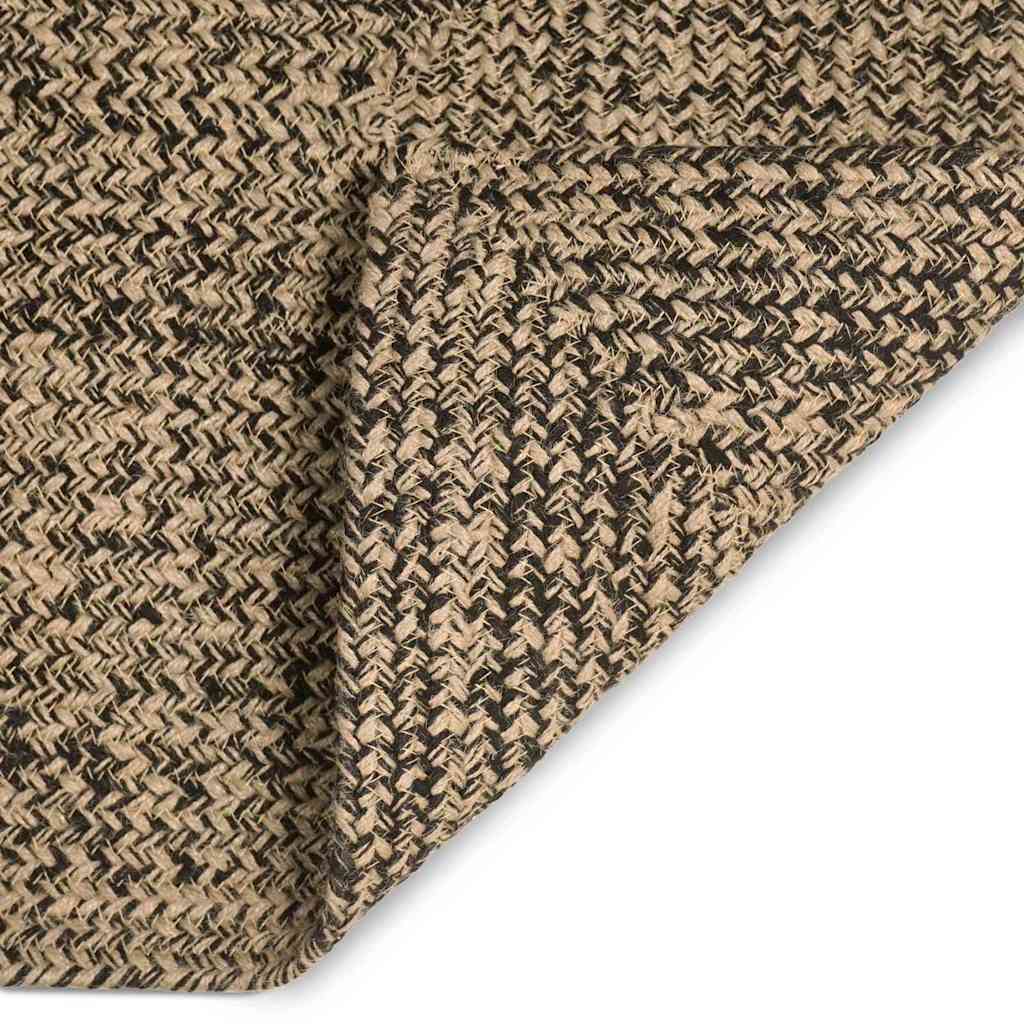 Vloerkleden Naturel en Zwart 120 x 120 cm Jute – afbeelding 6