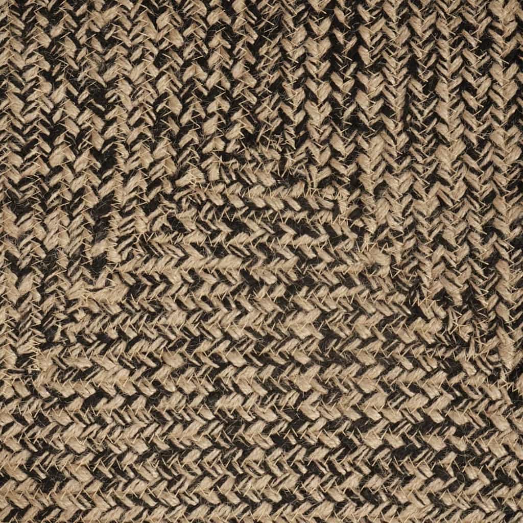 Vloerkleden Naturel en Zwart 120 x 120 cm Jute – afbeelding 8