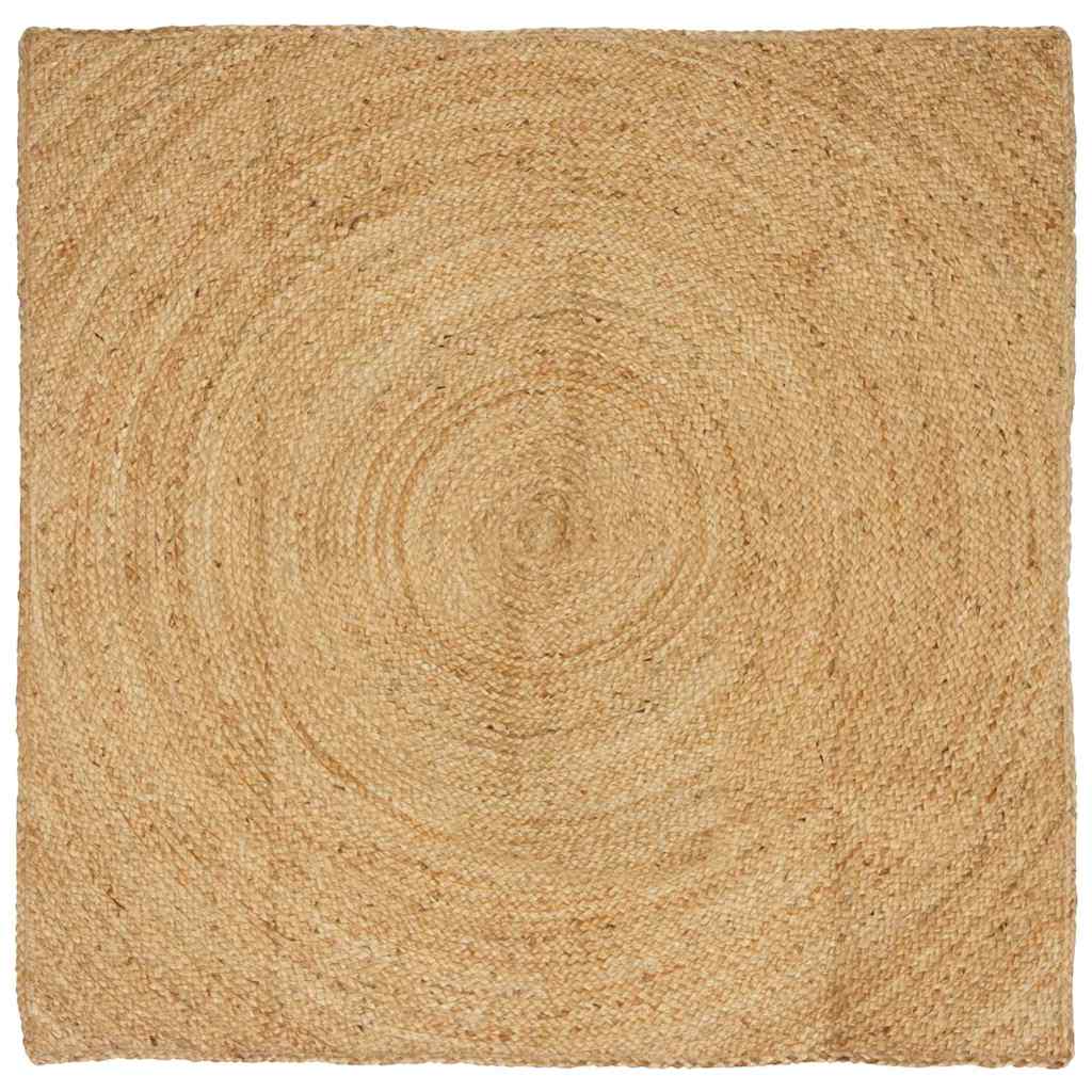 Vloerkleden Vierkant Bruin 120 x 120 cm Jute