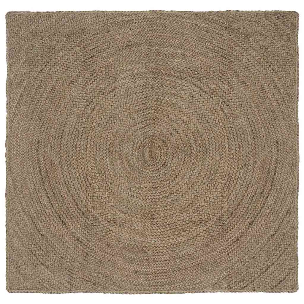 Vloerkleden Vierkant Grijs 160 x 160 cm Jute