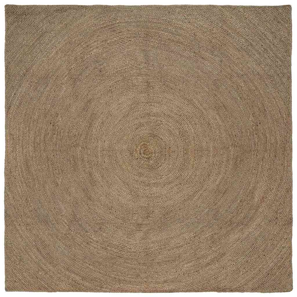 Vloerkleden Vierkant Grijs 240 x 240 cm Jute