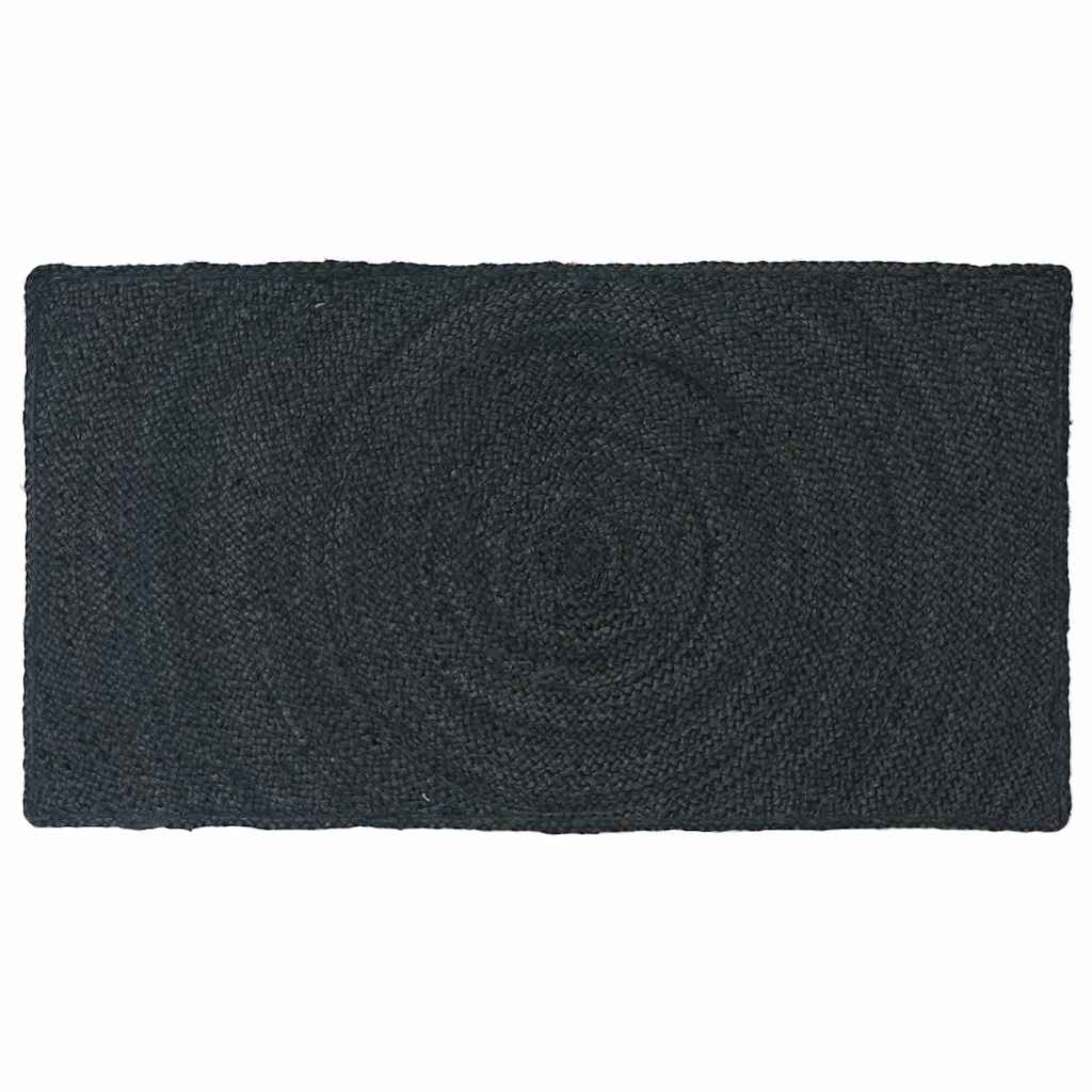 Vloerkleden Rechthoekig Donkergrijs 60 x 110 cm Jute