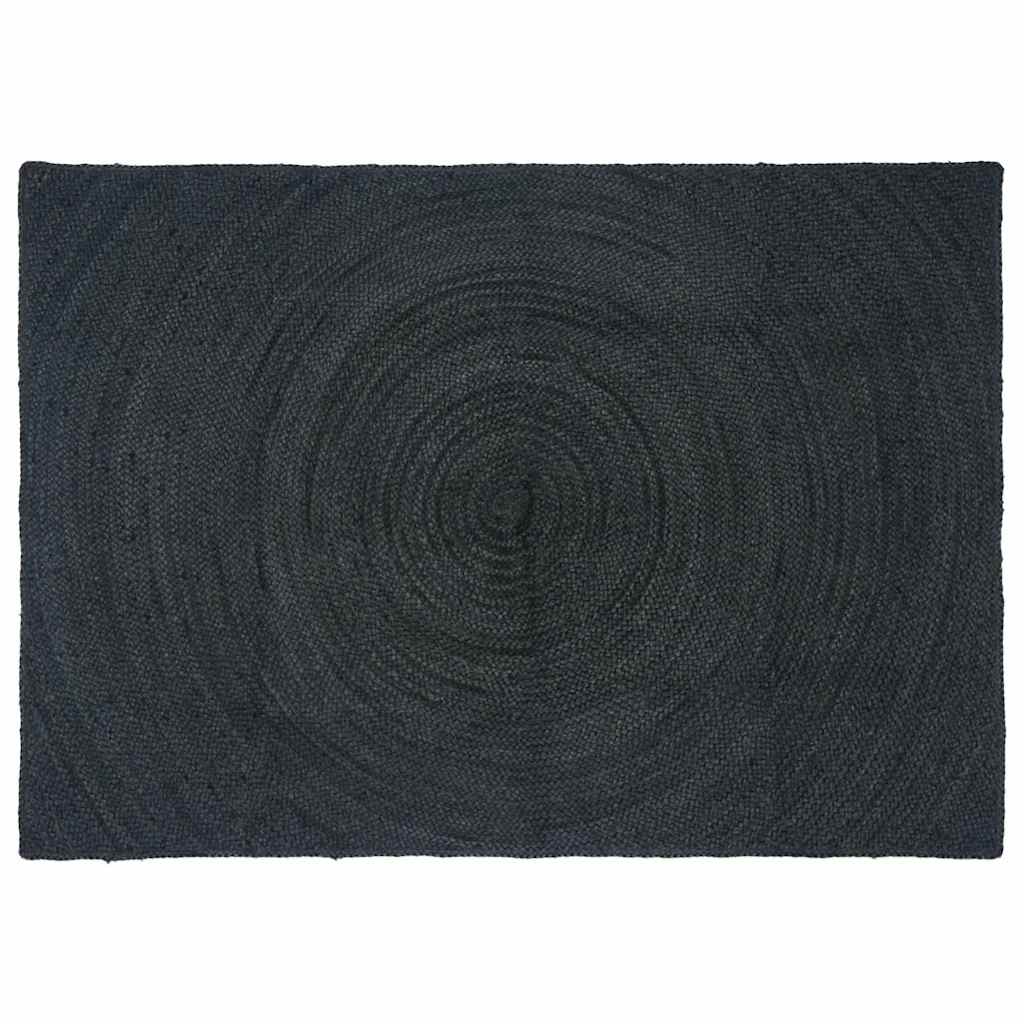 Vloerkleden Rechthoekig Donkergrijs 120 x 170 cm Jute