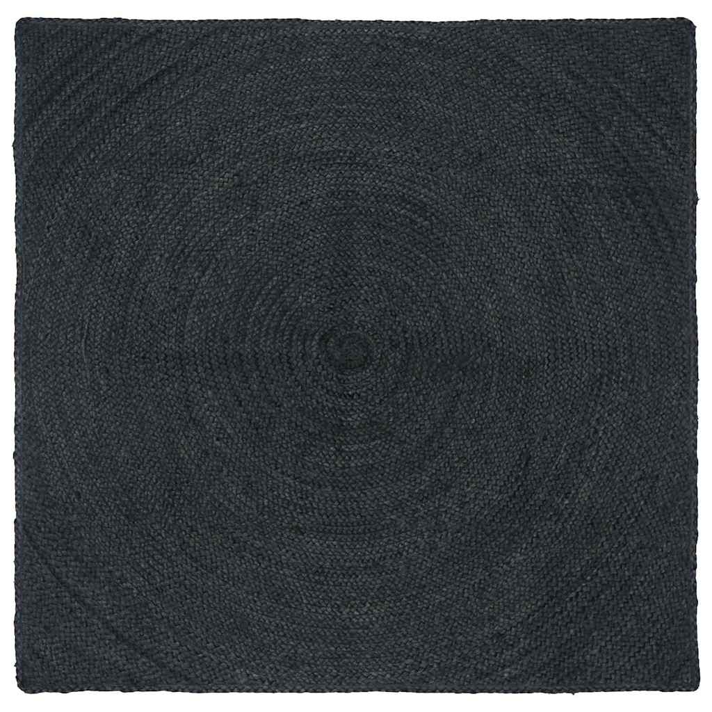 Vloerkleden Vierkant Donkergrijs 160 x 160 cm Jute