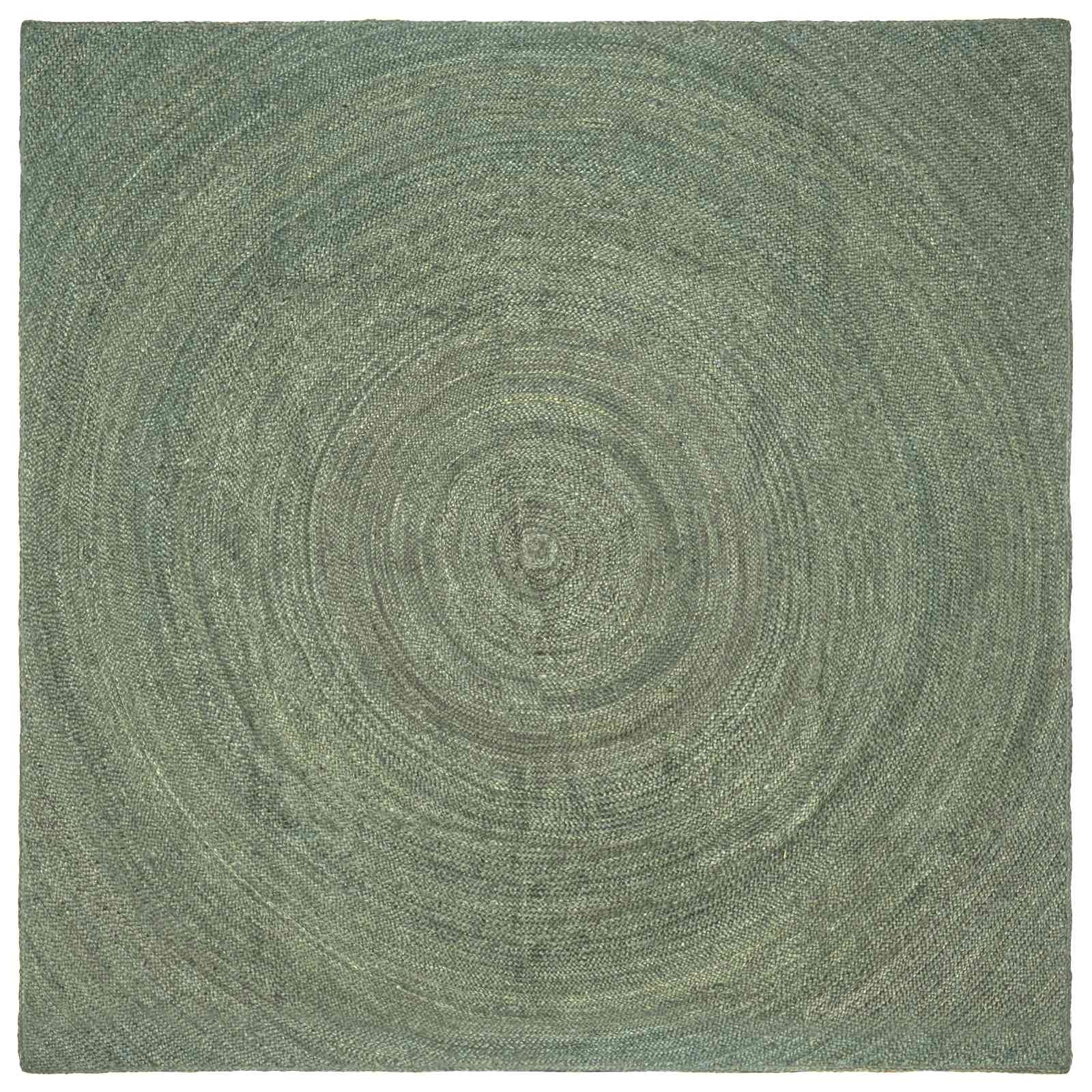 Vloerkleden Olijfgroen 200 x 200 cm Jute – afbeelding 1