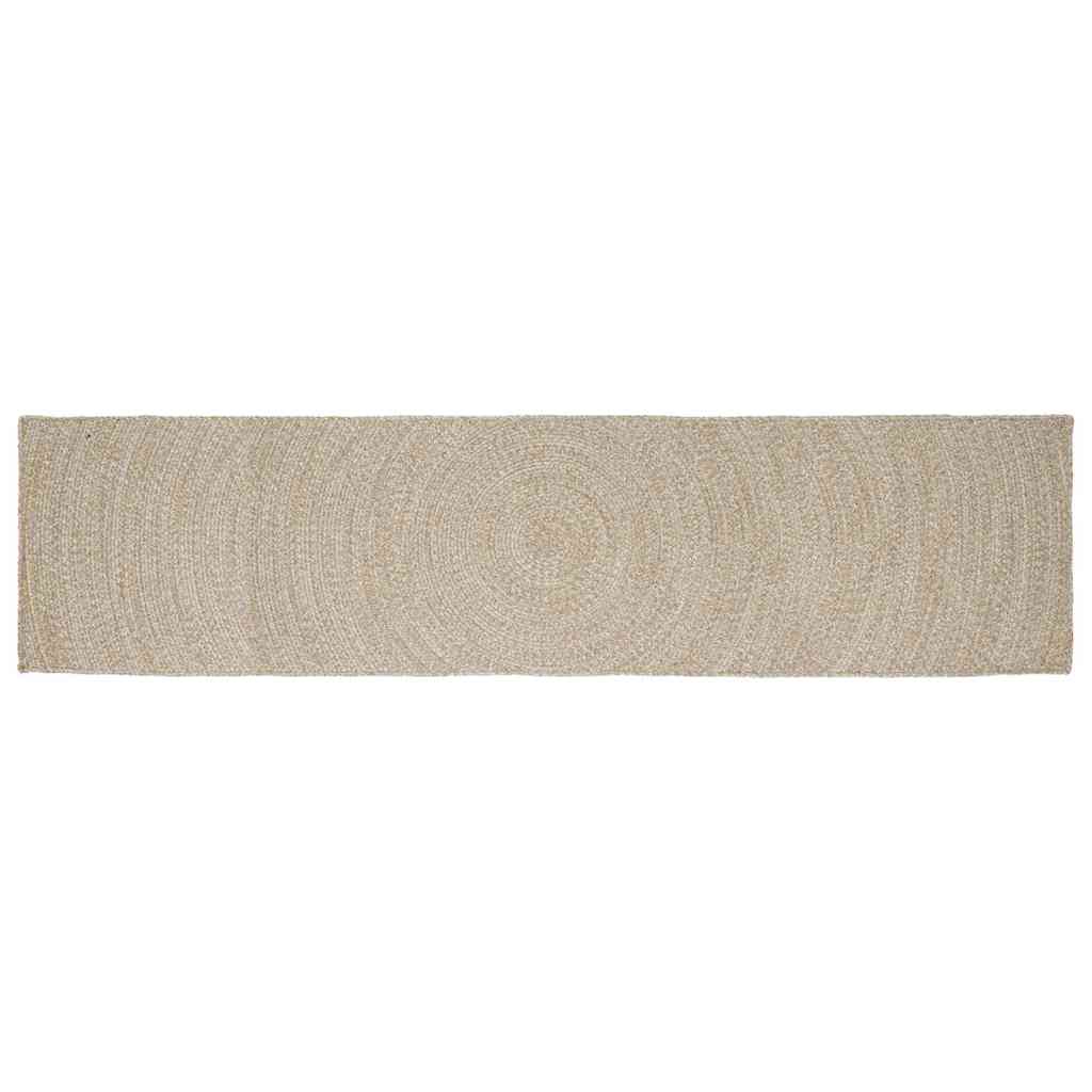 Vloerkleden Rechthoekig Natuurlijk en Wit 60 x 400 cm Jute