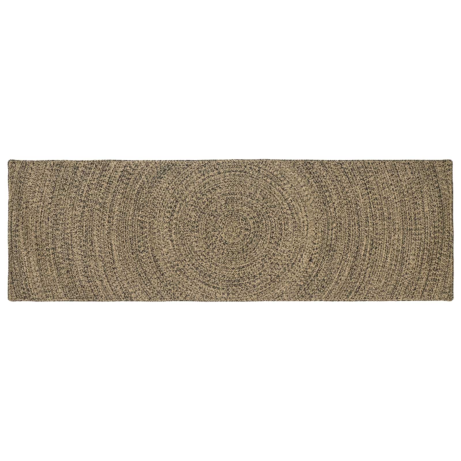 Vloerkleden Naturel en Zwart 80 x 300 cm Jute