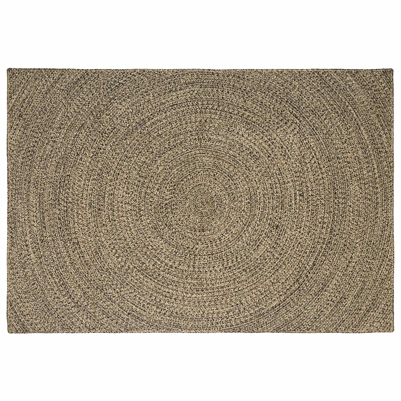 Vloerkleden Naturel en Zwart 240 x 340 cm Jute