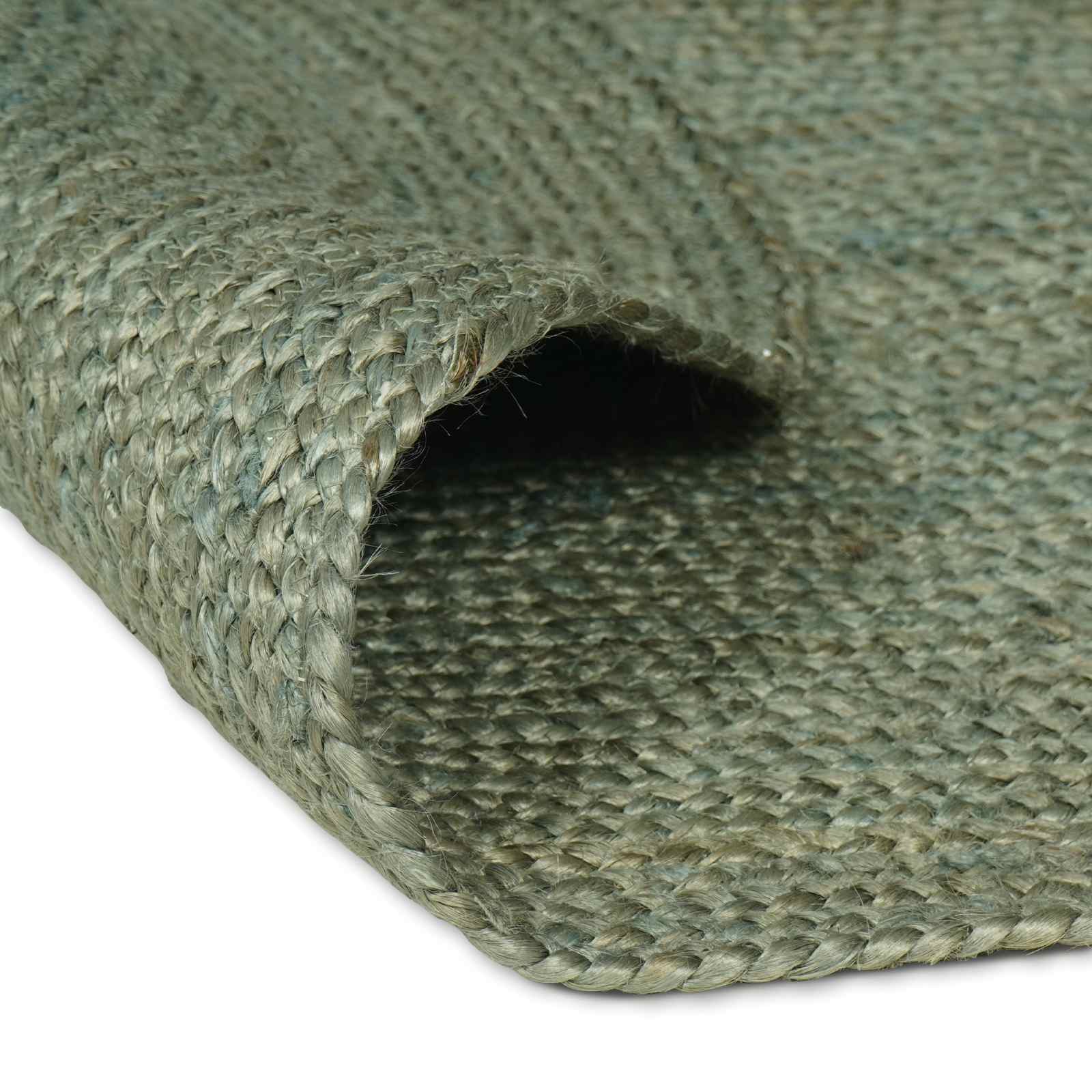 Vloerkleden Olijfgroen 122 x 183 cm Jute – afbeelding 2