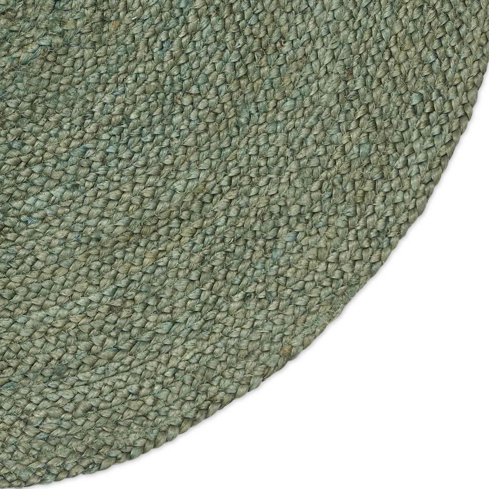 Vloerkleden Olijfgroen 122 x 183 cm Jute – afbeelding 3