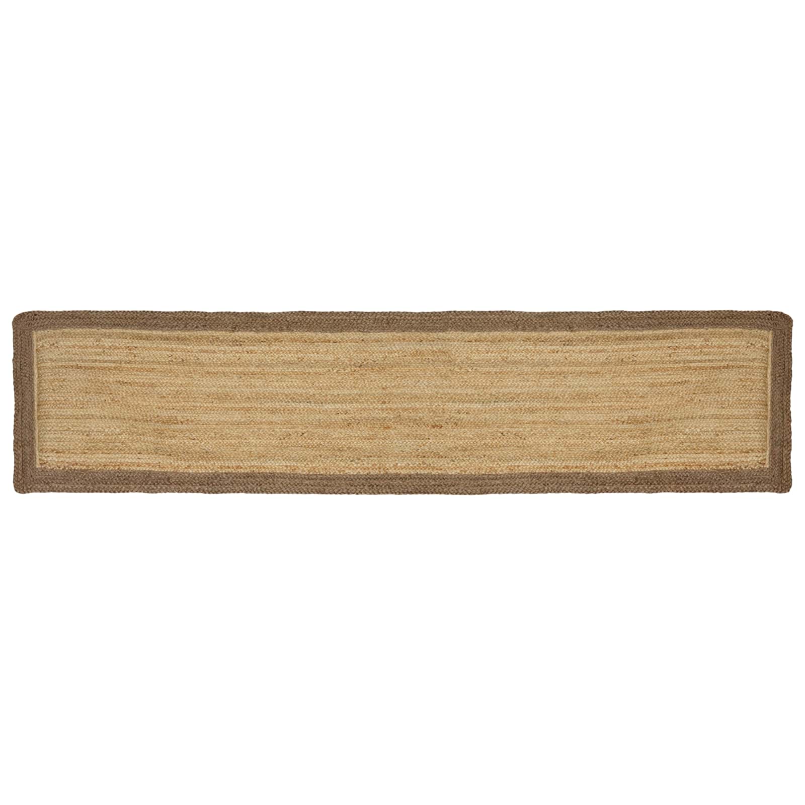 Vloerkleden Rechthoekig Natuurlijk en Grijs 60 x 200 cm Jute