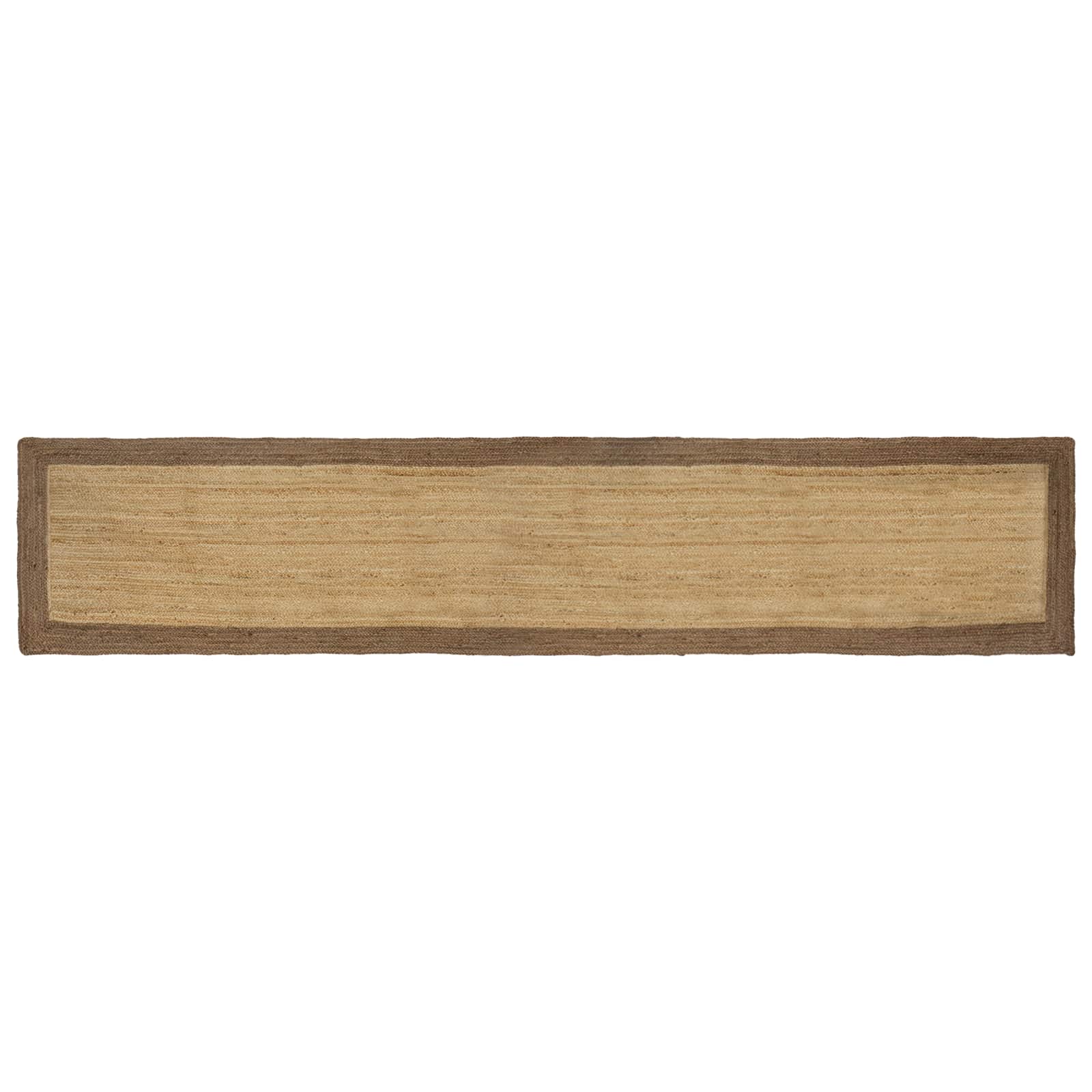Vloerkleden Rechthoekig Natuurlijk en Grijs 60 x 400 cm Jute