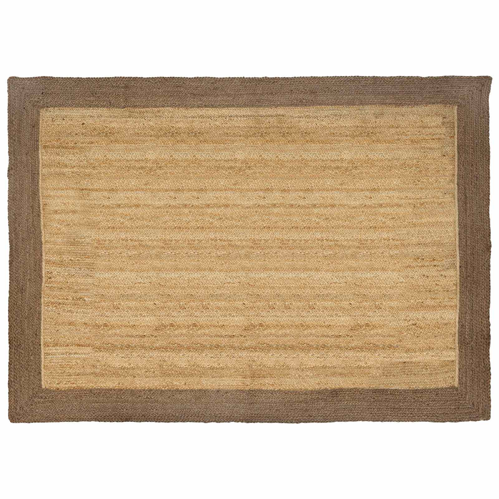 Vloerkleden Rechthoekig Natuurlijk en Grijs 200 x 290 cm Jute