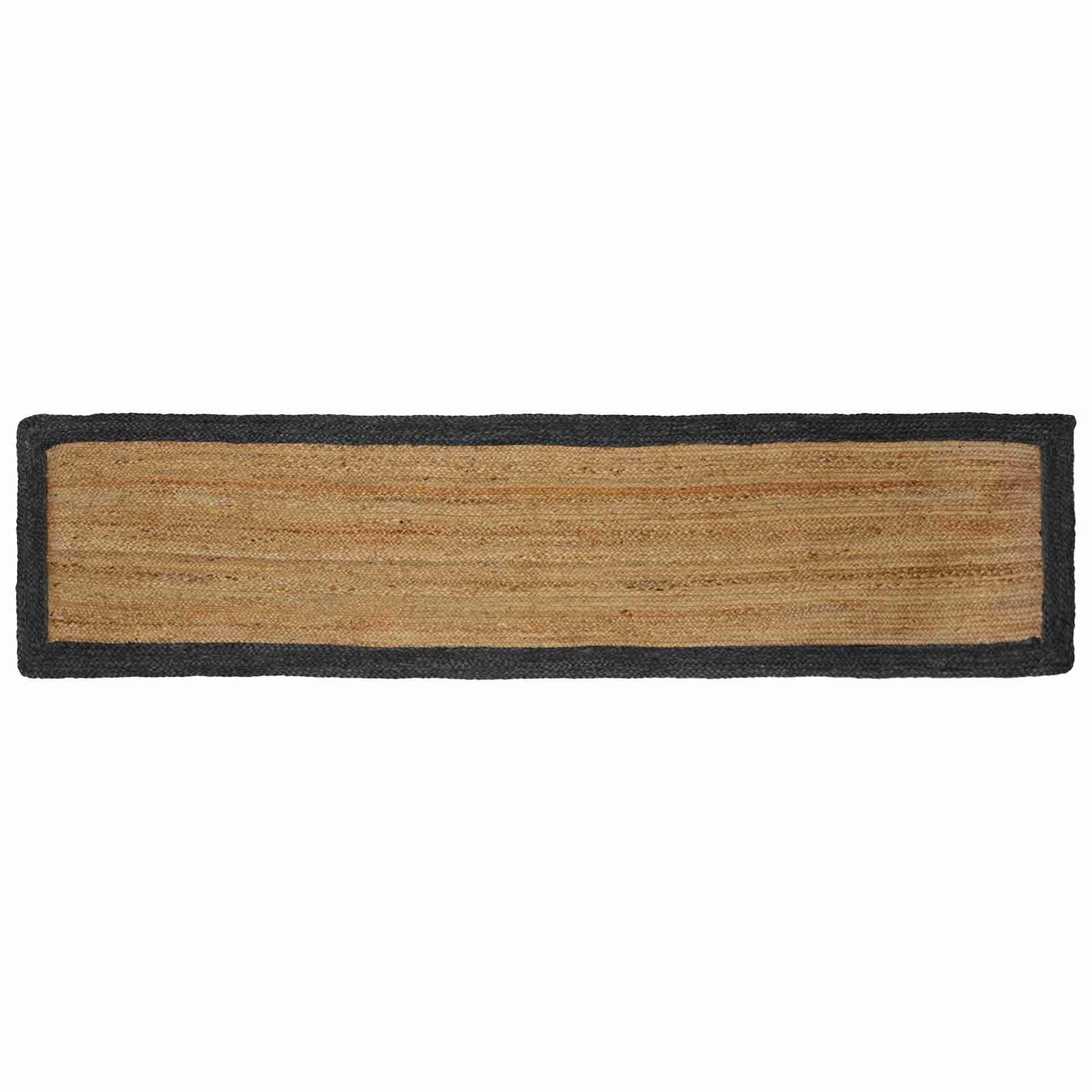 Vloerkleden Rechthoekig Naturel en donkergrijs 60 x 300 cm Jute