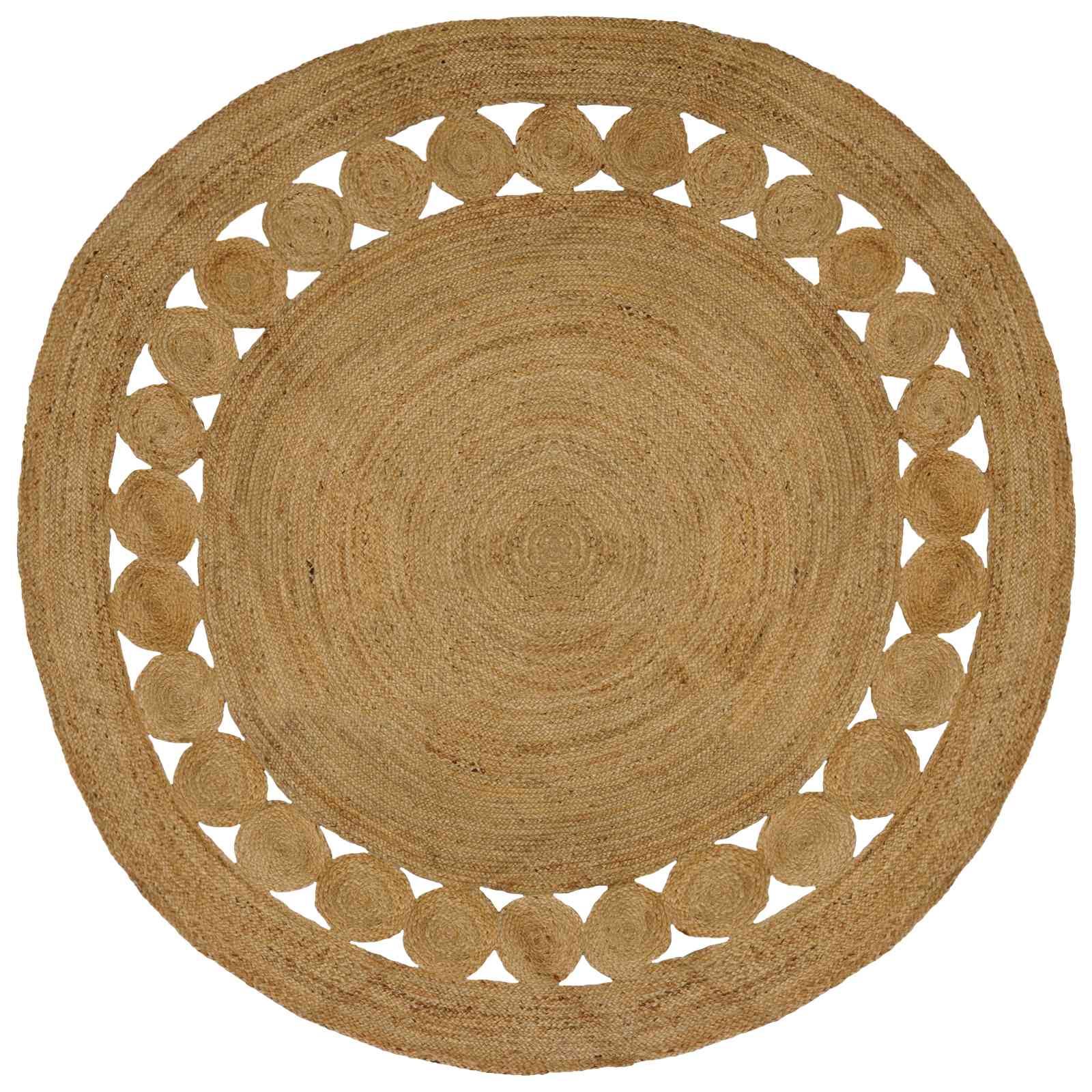 Tapijt Naturel Ø 240 cm Jute – afbeelding 1