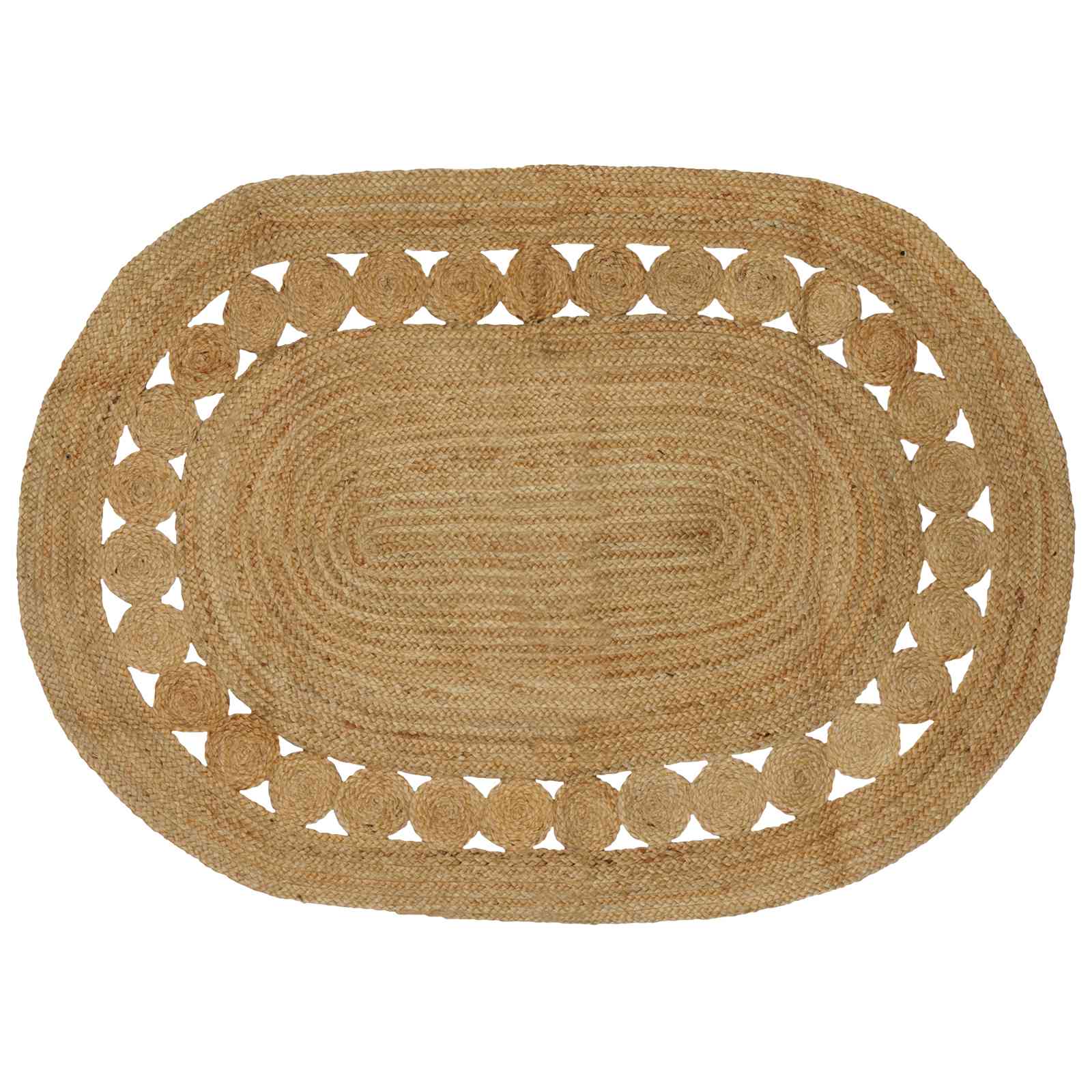Tapijt Bruin 122 x 183 cm Jute – afbeelding 1