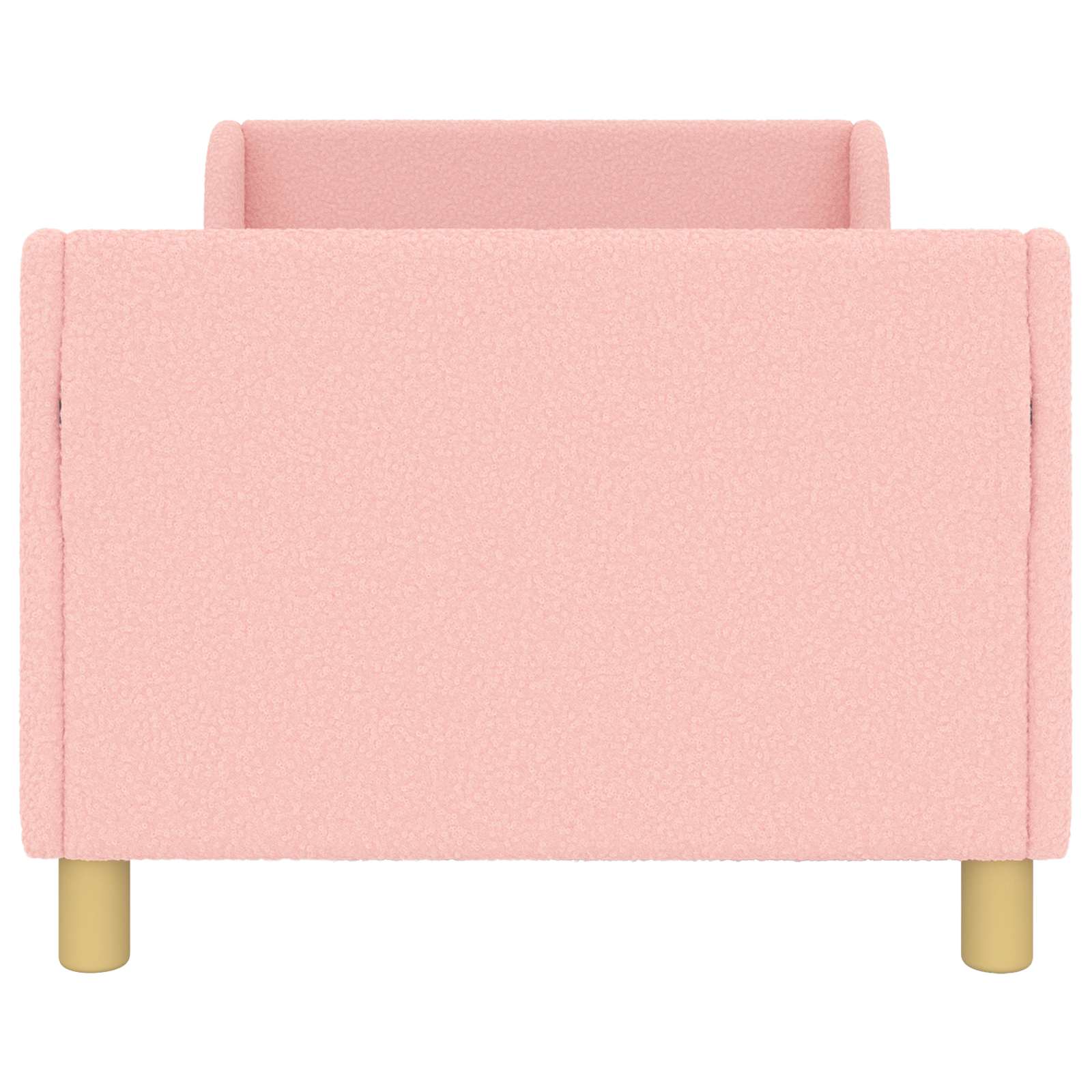 Bedframe voor kinderen met hoofdbord Roze 80 x 160 cm Bouclé – afbeelding 5