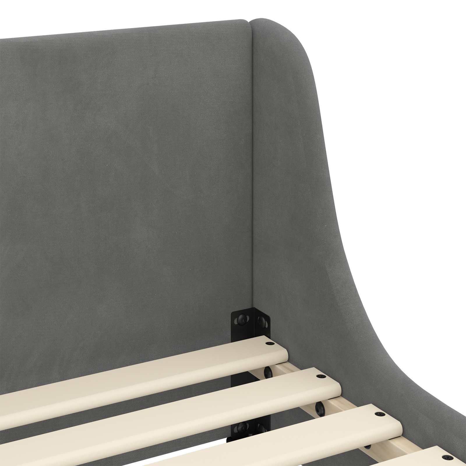 Bedframe voor kinderen met hoofdbord Donkergrijs 80 x 160 cm – afbeelding 7