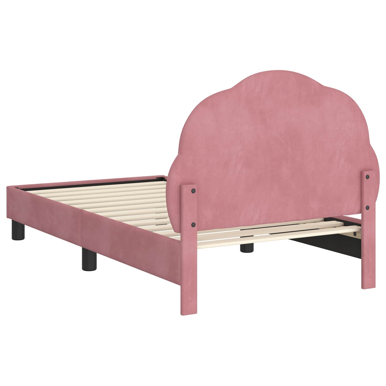 Bedframe voor kinderen met hoofdbord Roze 80 x 160 cm Fluweel – afbeelding 7