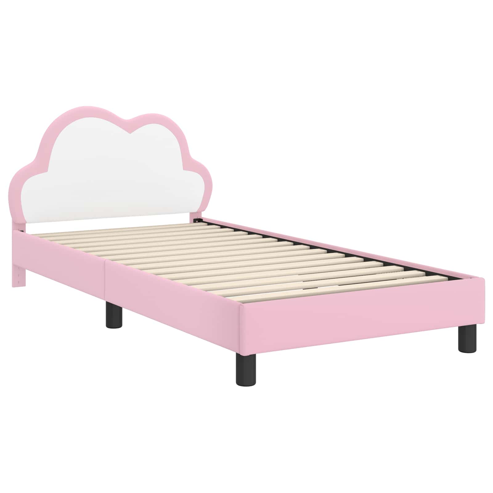Bedframe voor kinderen met hoofdbord Roze 90 x 200 cm PU – afbeelding 4