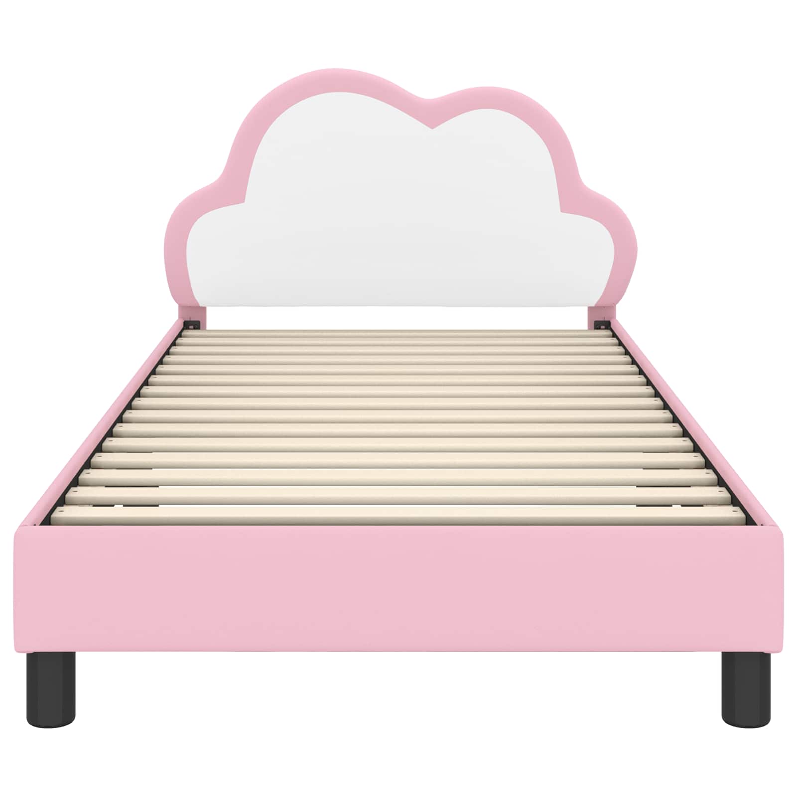 Bedframe voor kinderen met hoofdbord Roze 90 x 200 cm PU – afbeelding 5