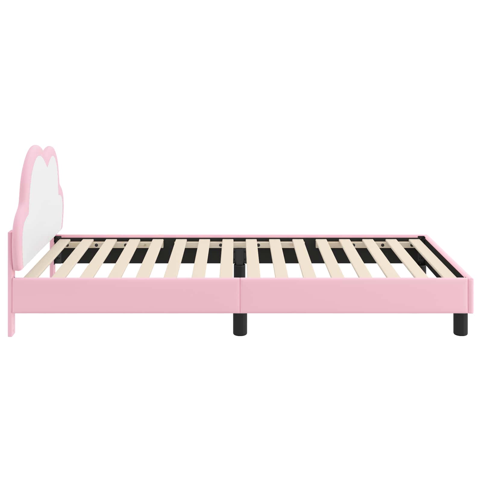 Bedframe voor kinderen met hoofdbord Roze 90 x 200 cm PU – afbeelding 6