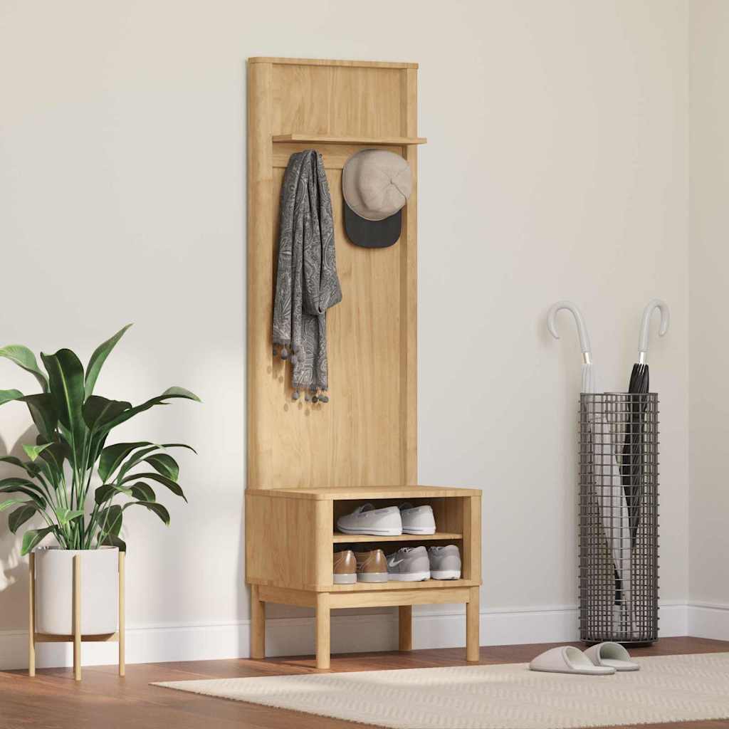 Halkast FLORO Wasbruin 50 x 40 x 158 cm Massief grenenhout