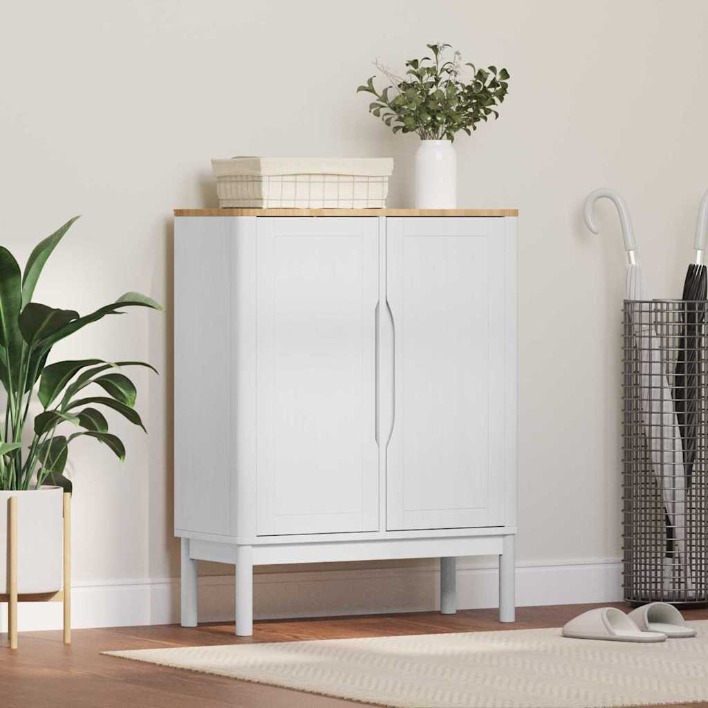 Dressoir FLORO Wit 70 x 30 x 70,5 cm Massief Vurenhout