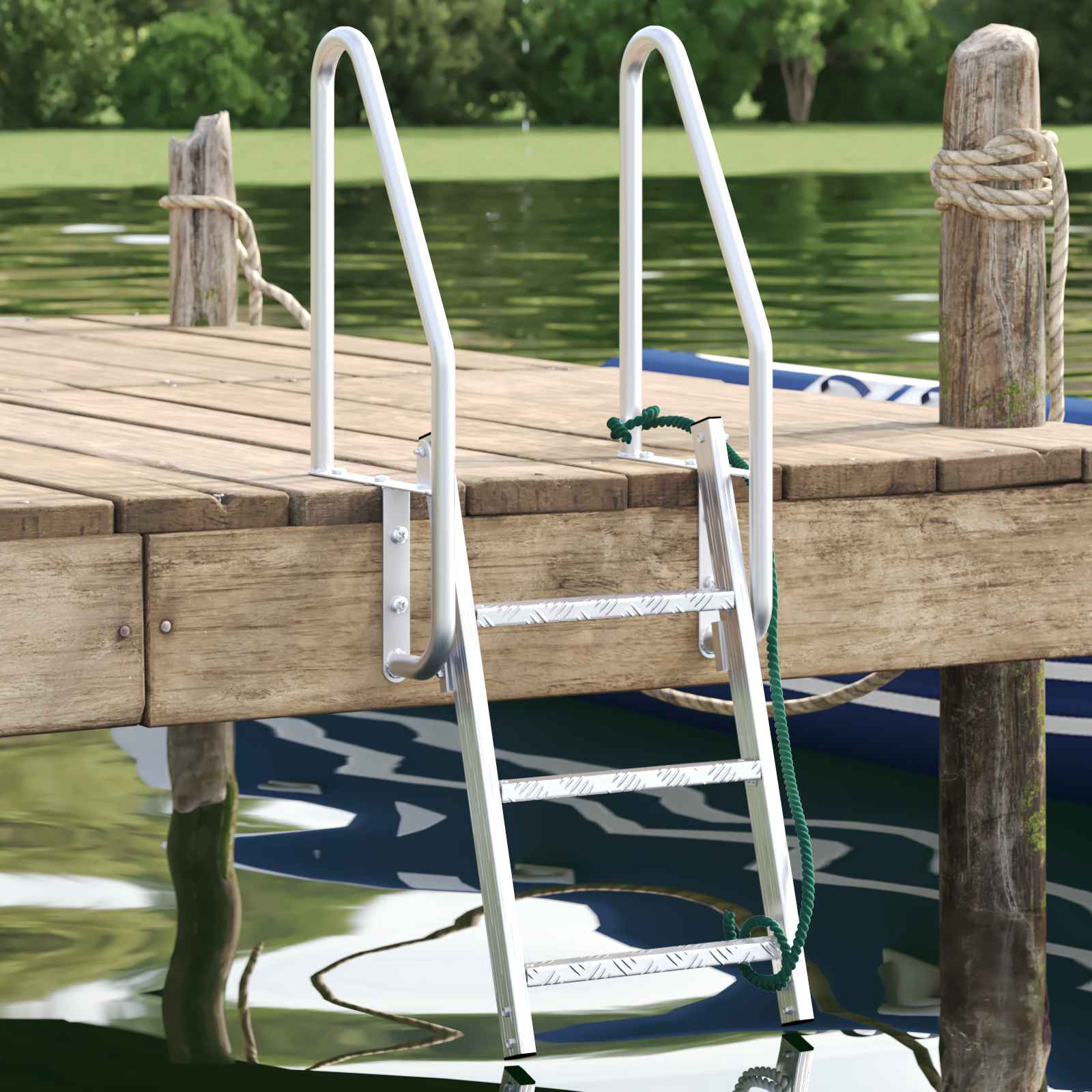 3-Traps Steigerladder Zilver 58 x 77 x 144 cm Aluminium