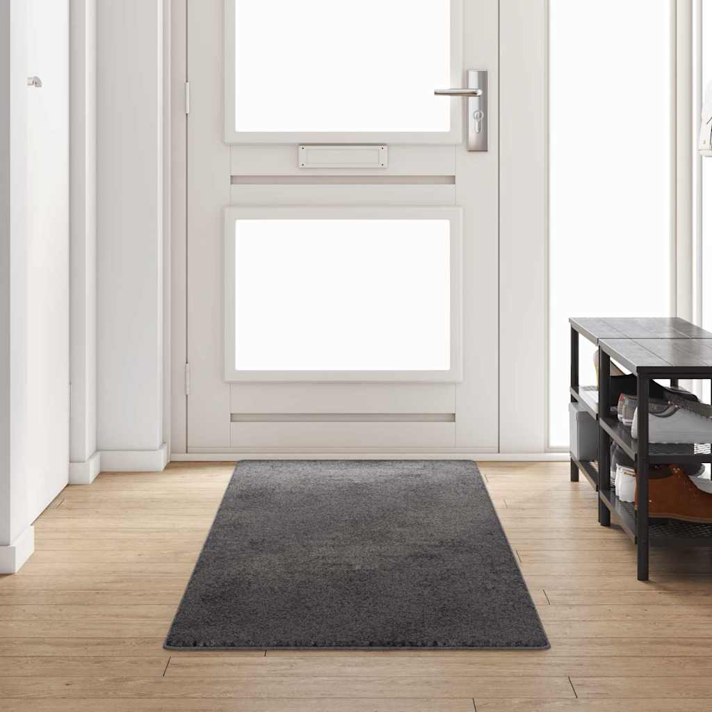 Tapijt Loper Grijs 80 x 300 cm 100% Polypropylene Tuft – afbeelding 1