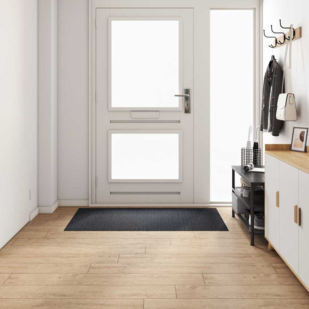 Tapijt Loper Antraciet 80 x 150 cm Stof – afbeelding 3