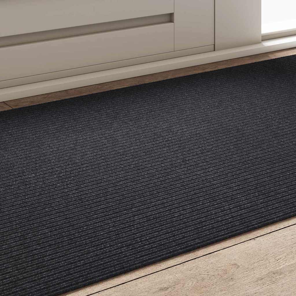 Tapijt Loper Antraciet 80 x 150 cm Stof – afbeelding 4