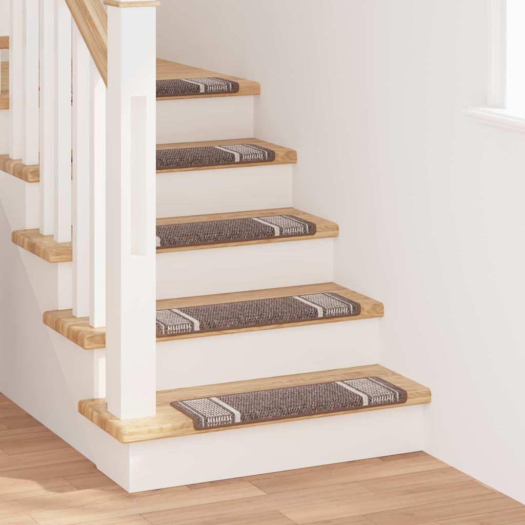 Zelfklevende Trapmatten 15 st 65 x 21 x 4 cm Non-Slip Bruin – afbeelding 1