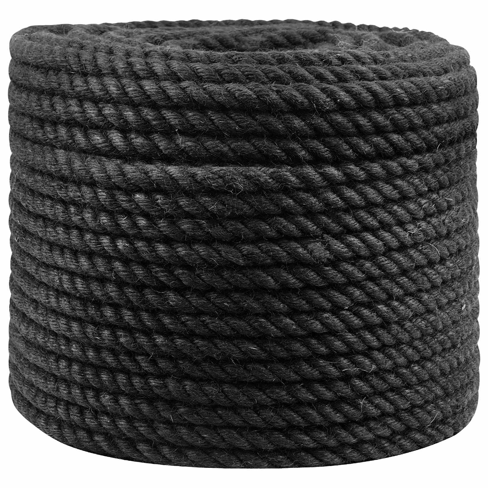Jute Touw 12 Zwart 100% Tossa jute