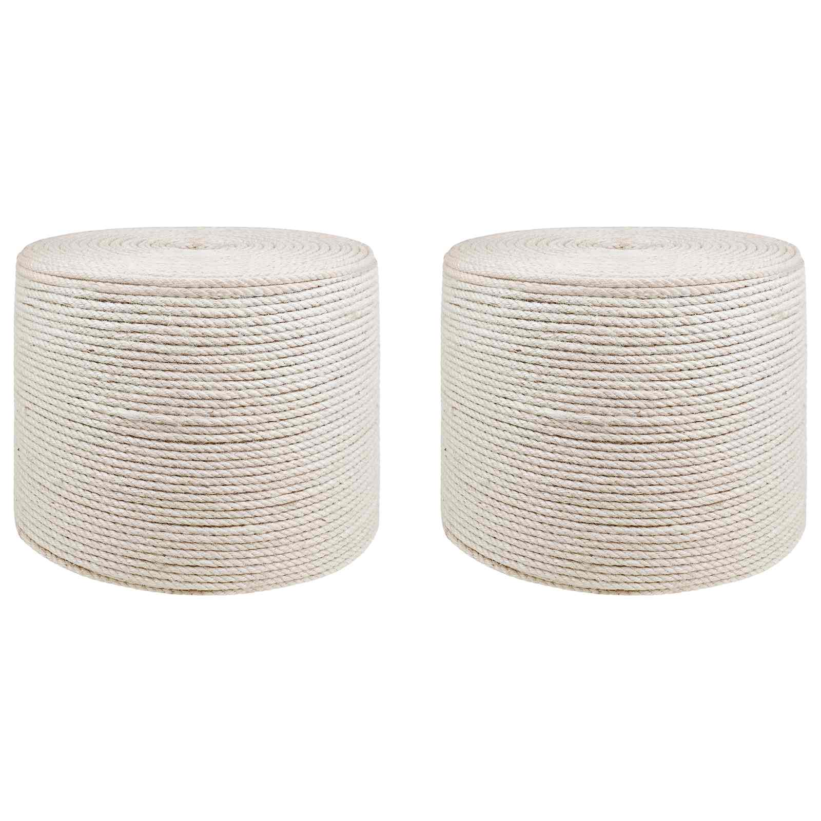 Jute Touw 2 pcs 2 Wit 100% Tossa jute – afbeelding 1