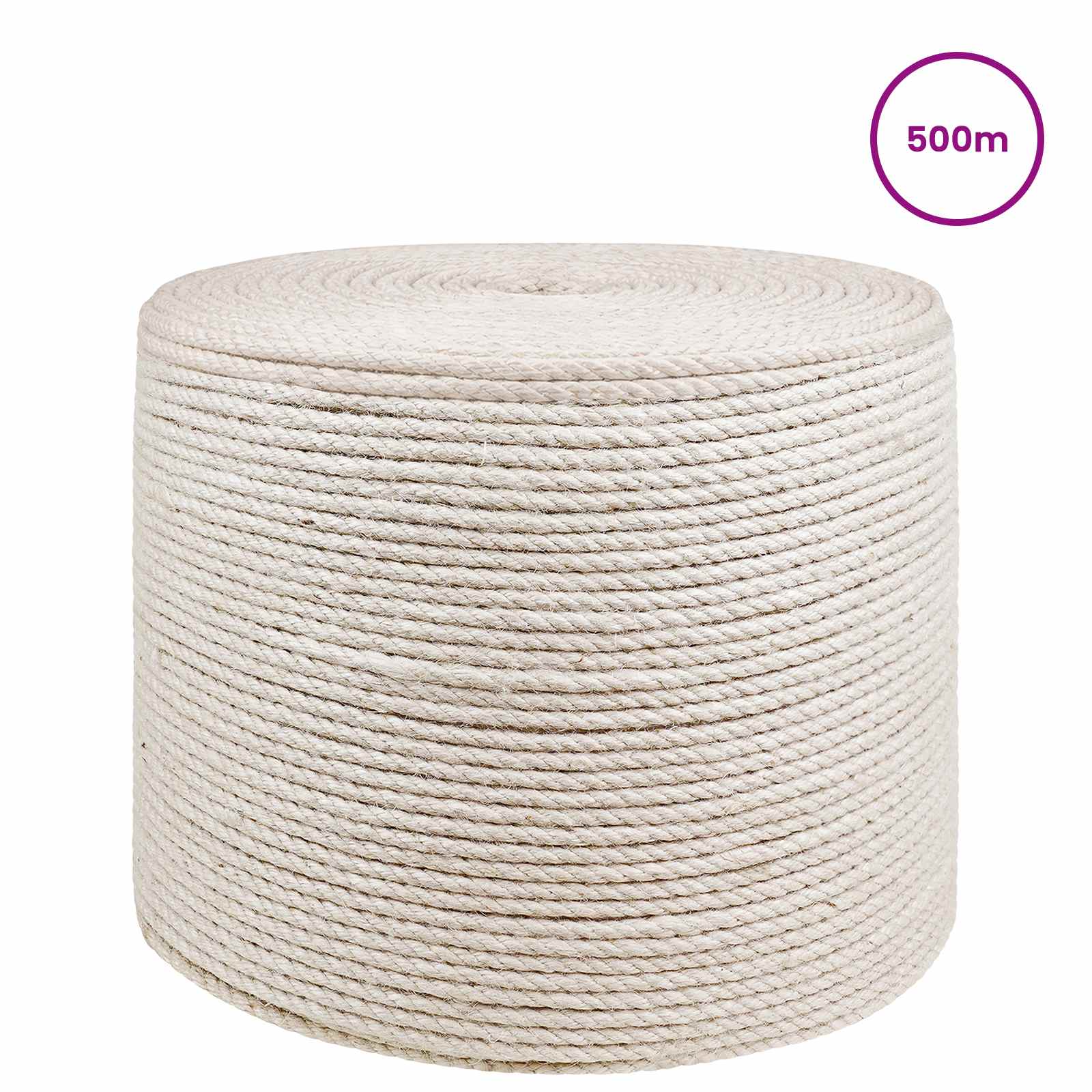 Jute Touw 6 Wit 100% Tossa jute – afbeelding 2