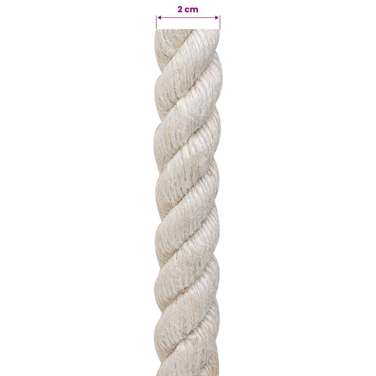 Jute Touw 20 Wit 100% Tossa jute – afbeelding 5