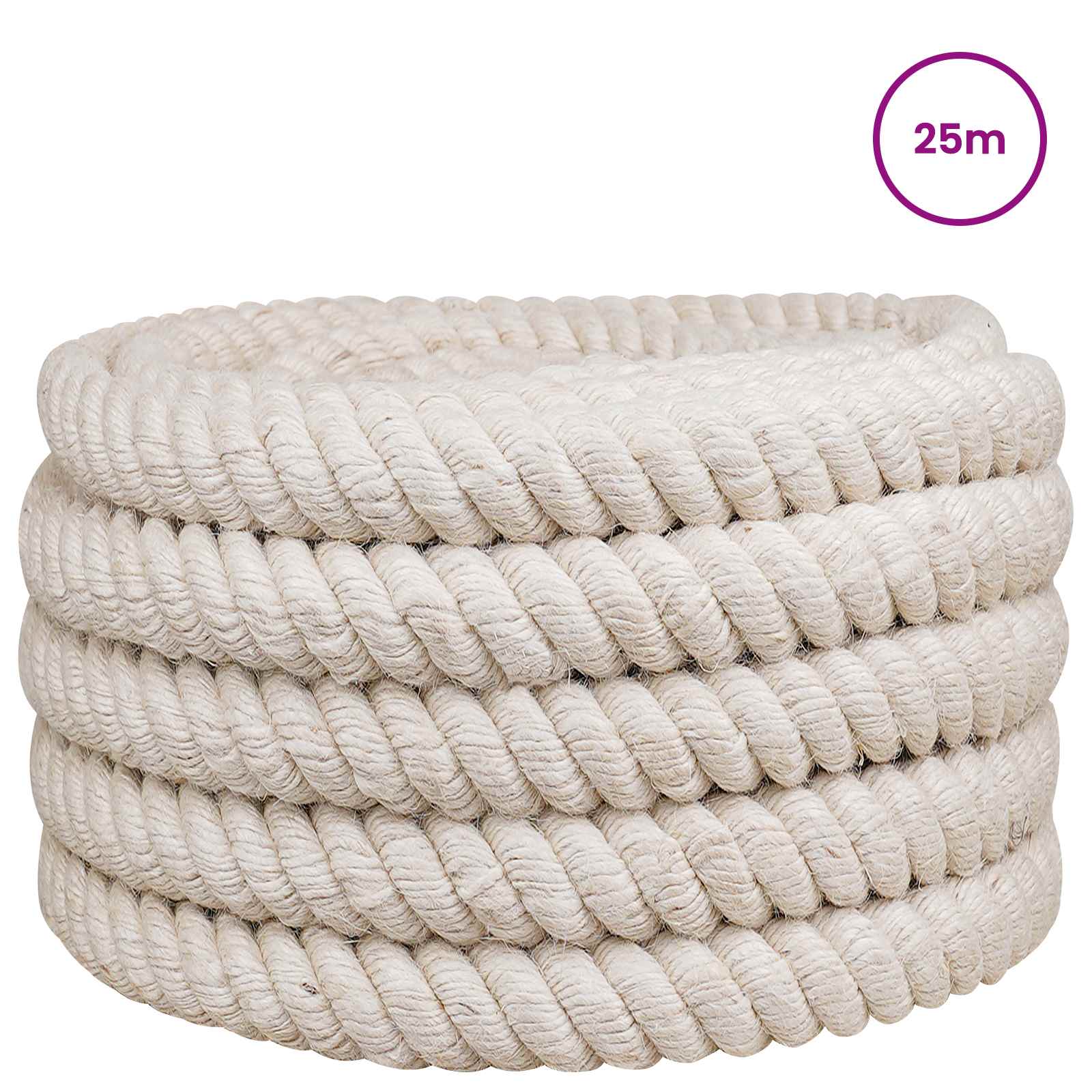 Jute Touw 30 Wit 100% Tossa jute – afbeelding 2