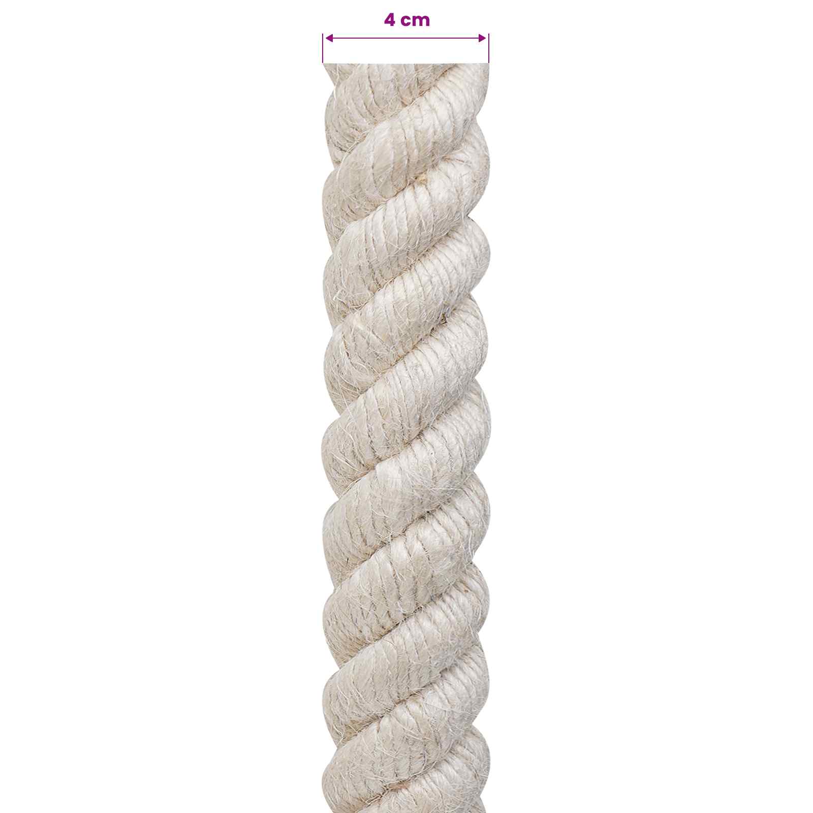 Jute Touw 40 Wit 100% Tossa jute – afbeelding 5