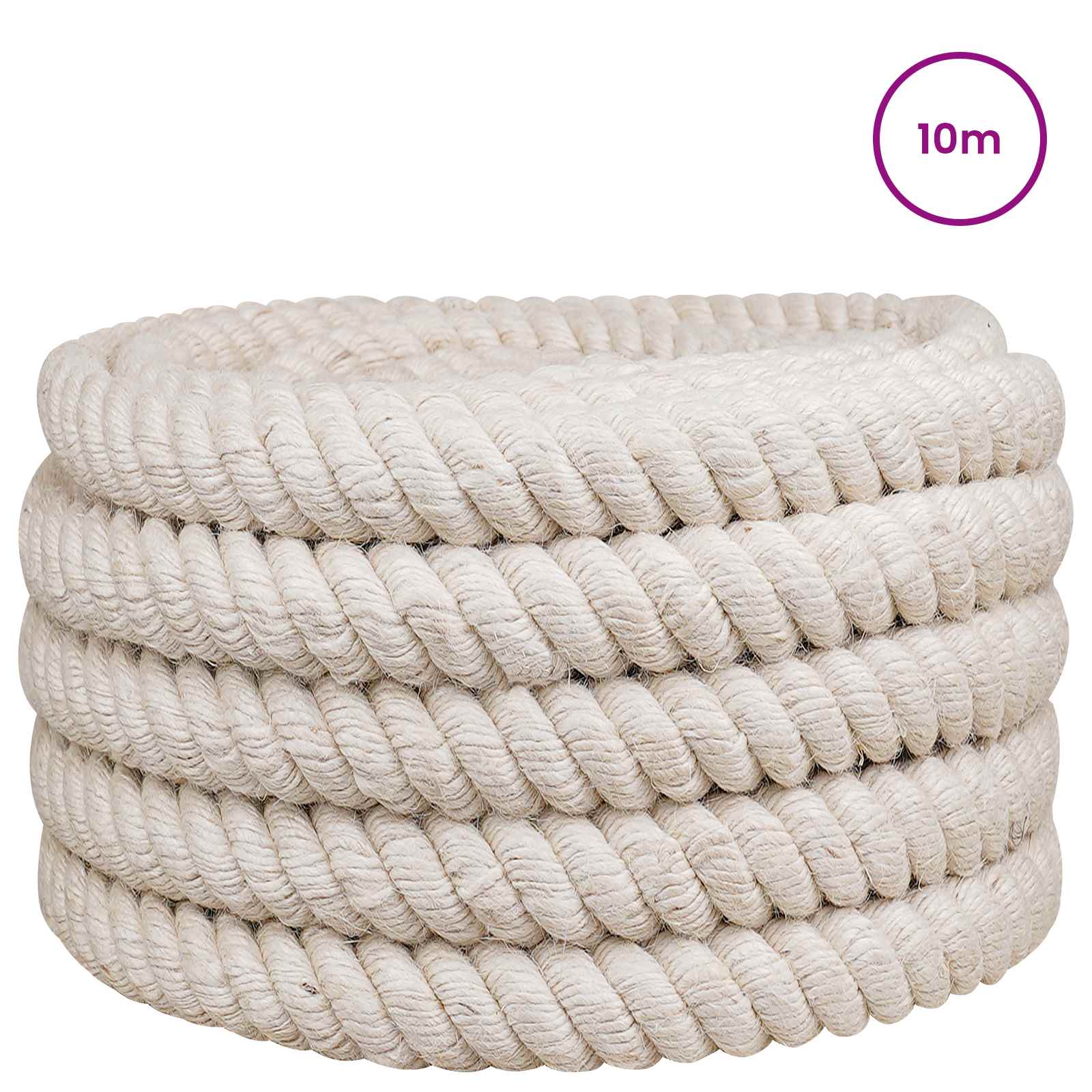 Jute Touw 40 Wit 100% Tossa jute – afbeelding 2