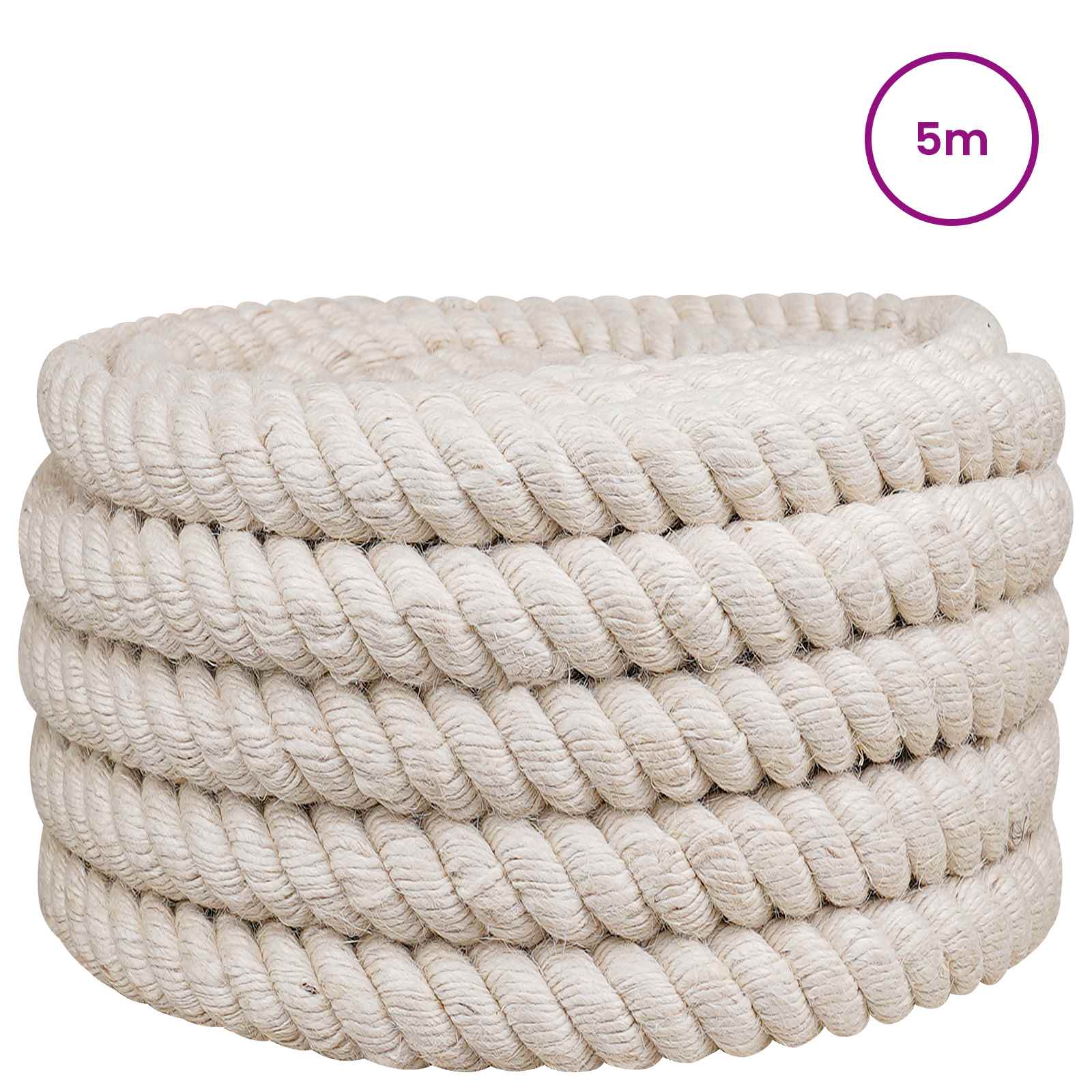 Jute Touw 50 Wit 100% Tossa jute – afbeelding 2