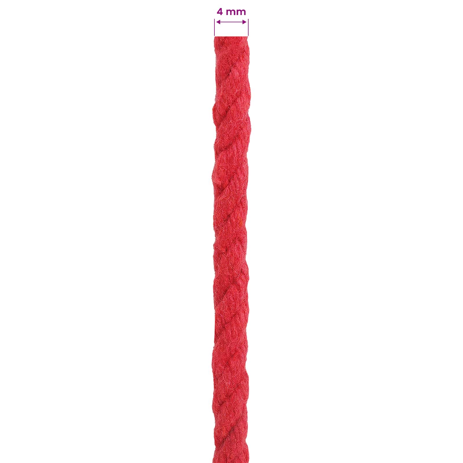 Touw Rood 0,4 x 0,4 x 25000 cm Katoen – afbeelding 5