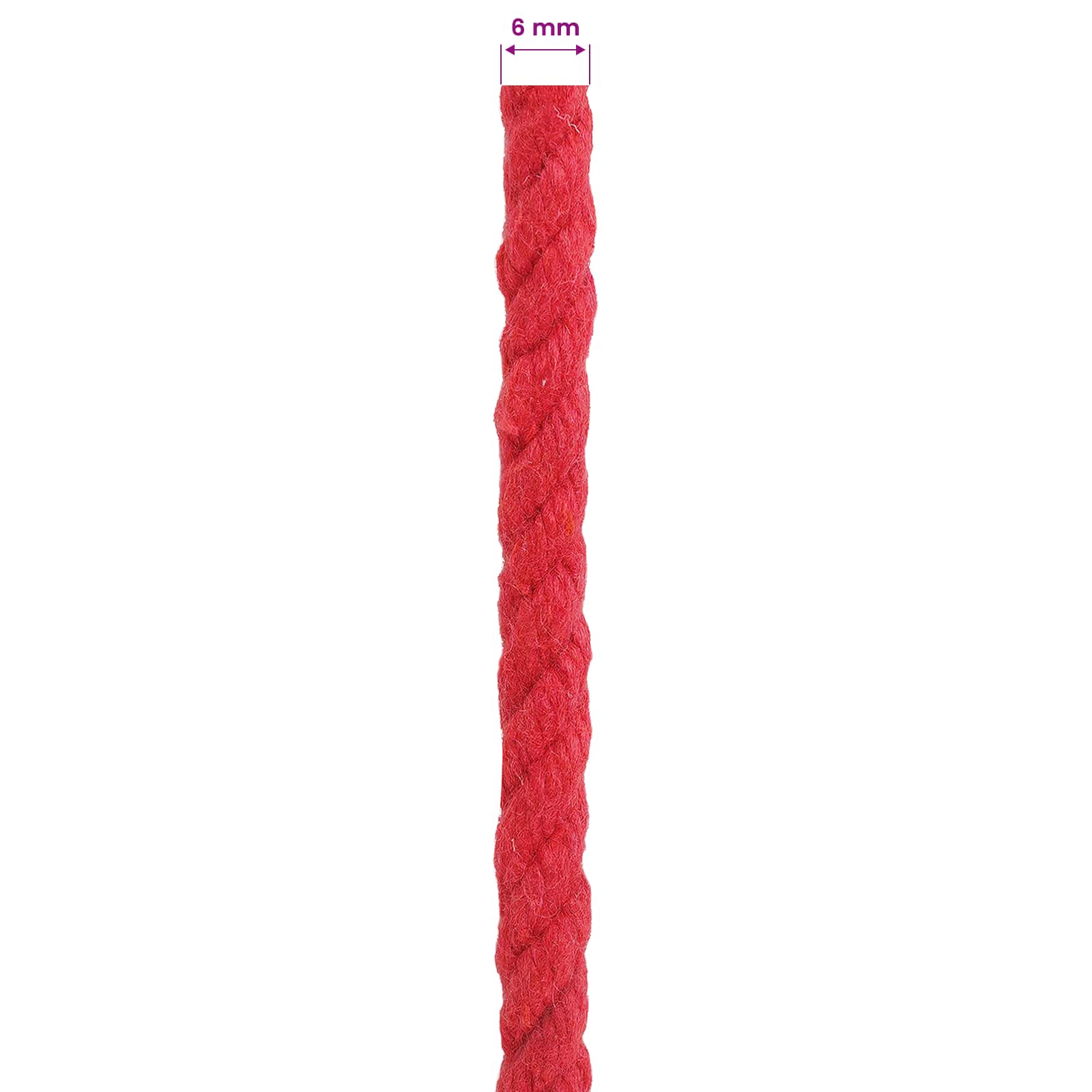 Touw Rood 0,6 x 0,6 x 25000 cm Katoen – afbeelding 5