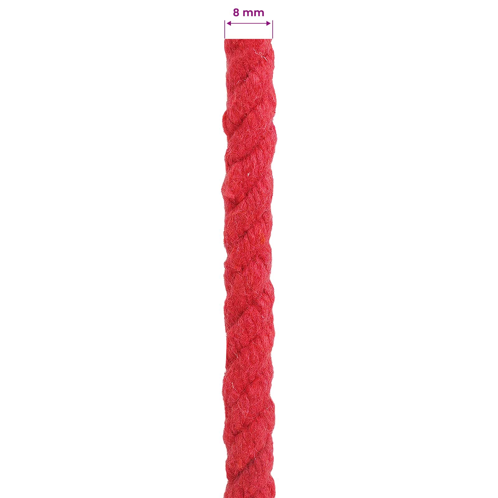 Touw Rood 0,8 x 0,8 x 2500 cm Katoen – afbeelding 5