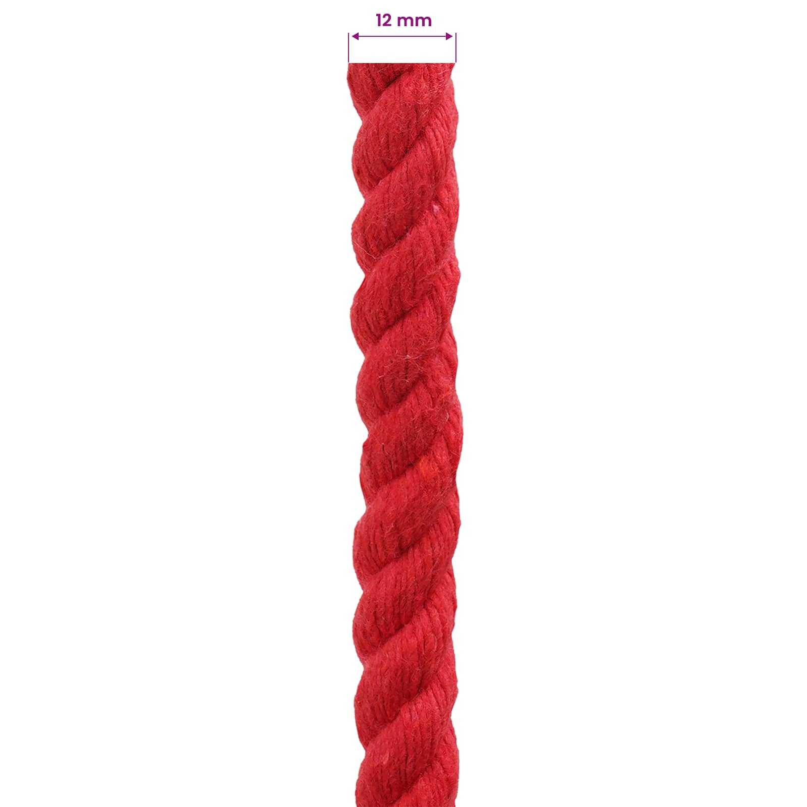 Touw Rood 1,2 x 1,2 x 5000 cm Katoen – afbeelding 5