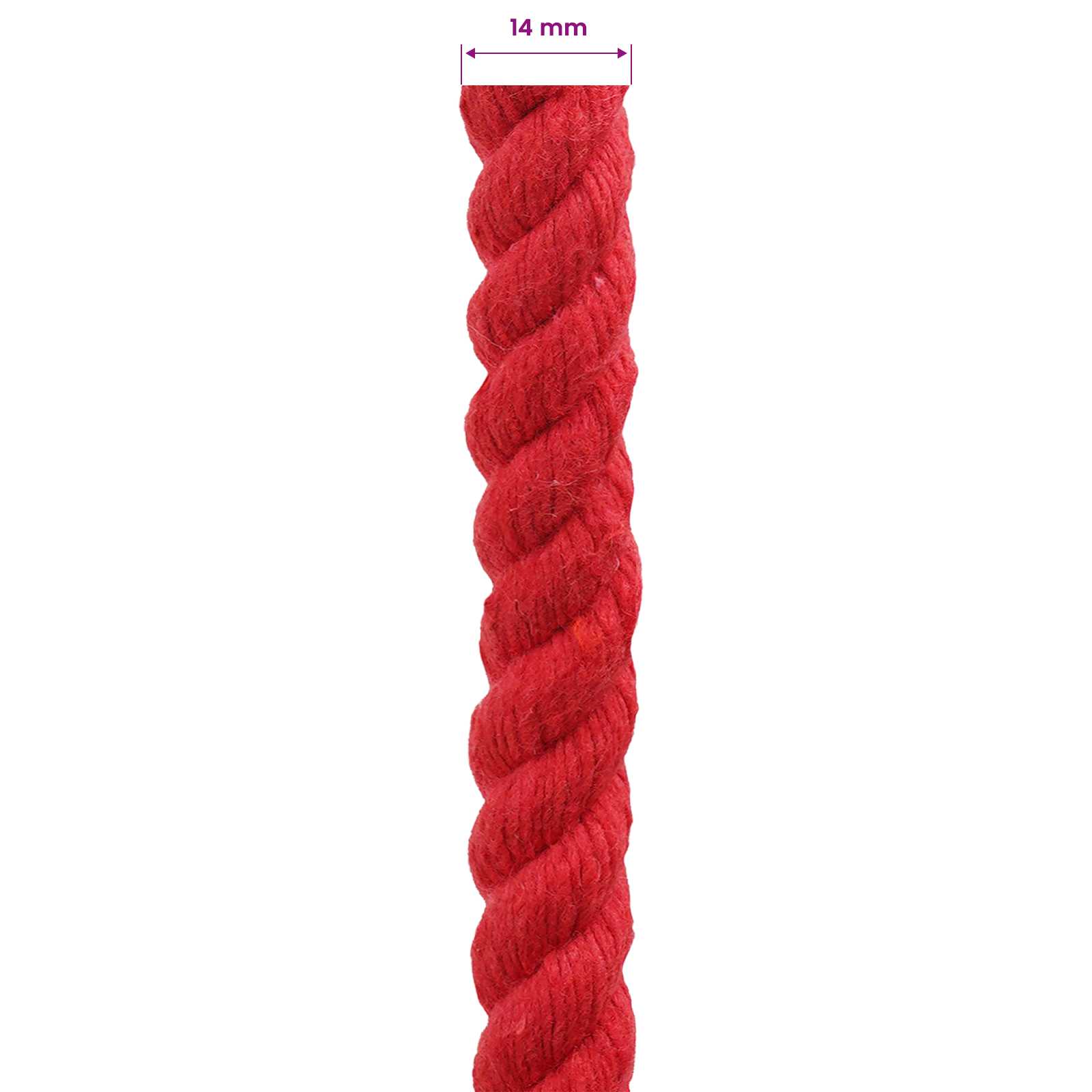 Touw Rood 1,4 x 1,4 x 2500 cm Katoen – afbeelding 5