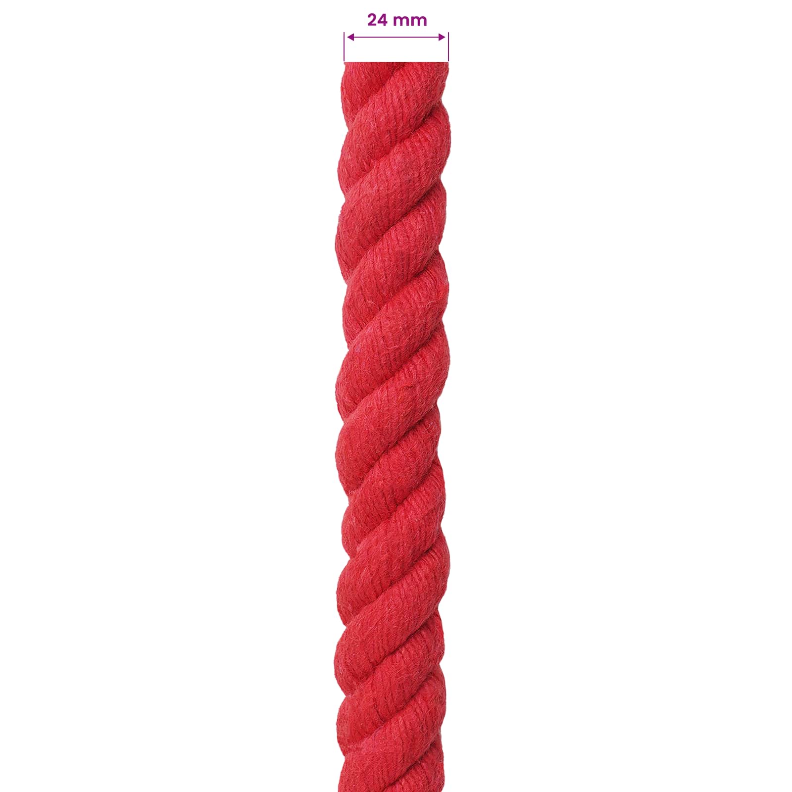 Touw Rood 2,4 x 2,4 x 5000 cm Katoen – afbeelding 5
